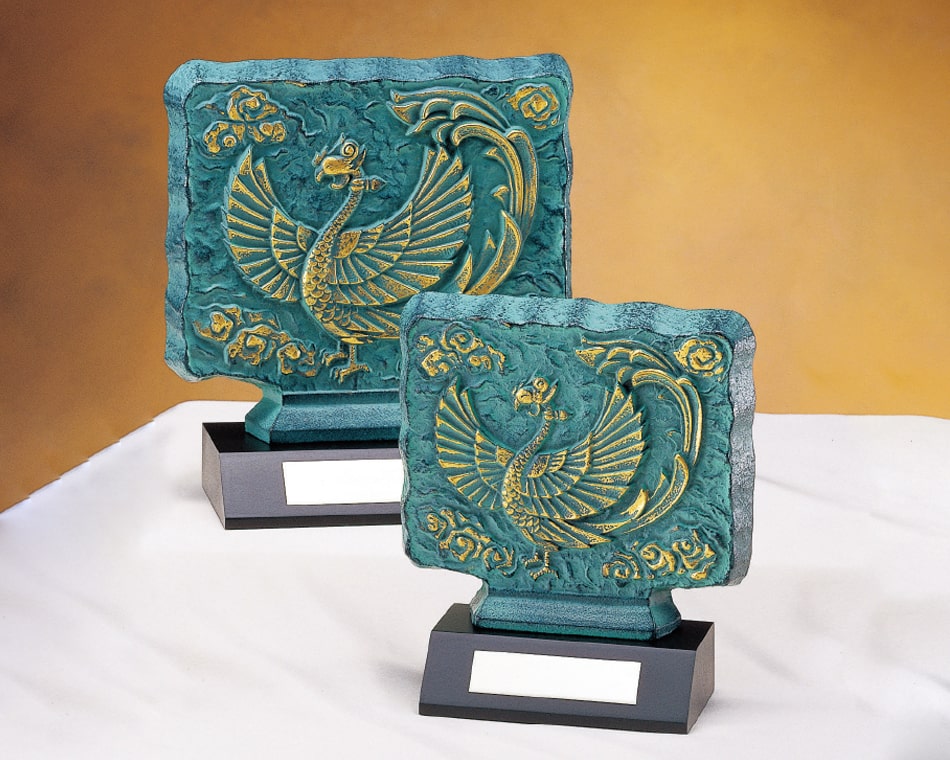 鳳凰レリーフ金属盾:AT-4453