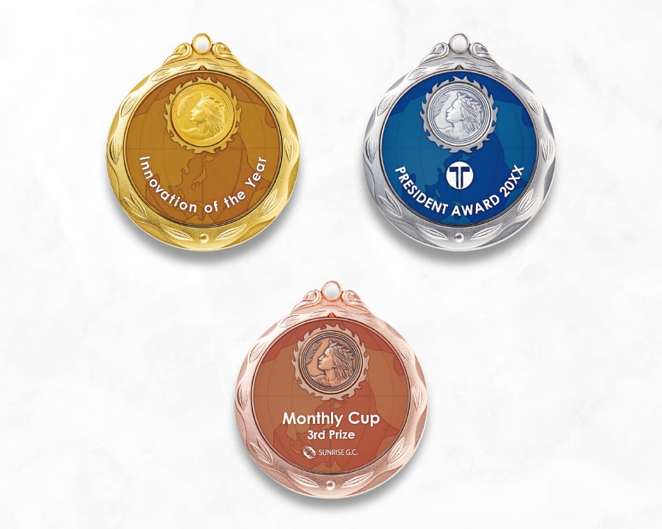 ワールドメダル(彫刻)：MK-8736-LZ