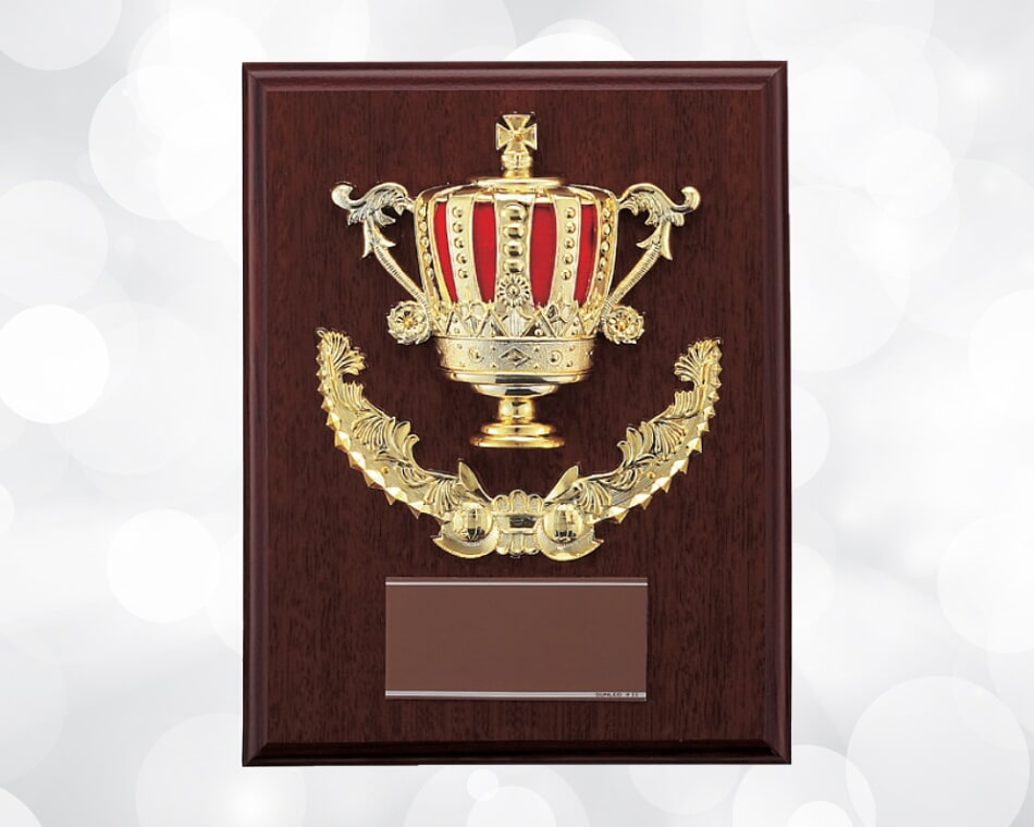 優勝カップレリーフ木製盾：AT-4442