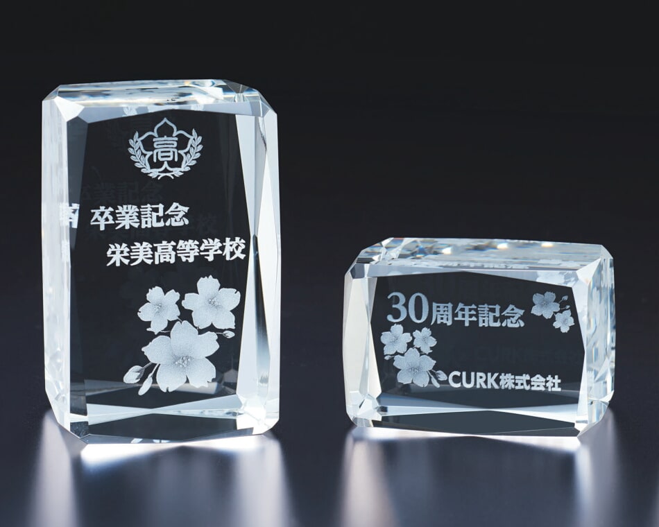 2D加工光学ガラス製キューブ：C81-04