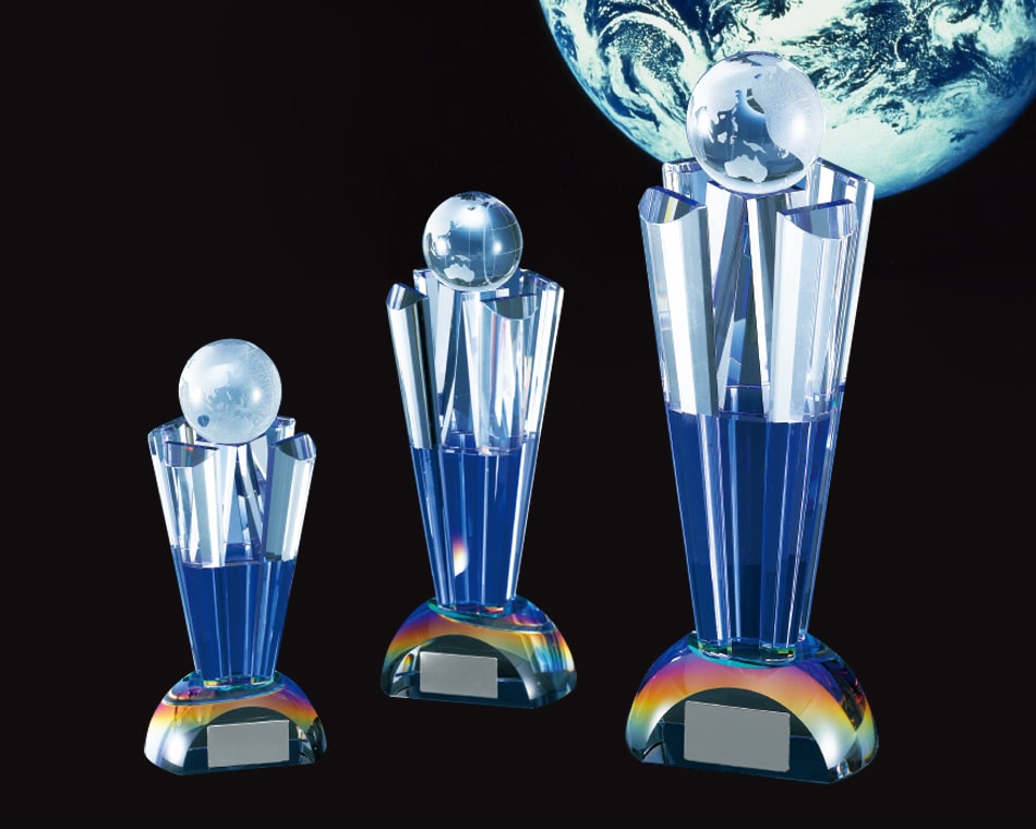 光学ガラス製ワールドトロフィー：BW-2090