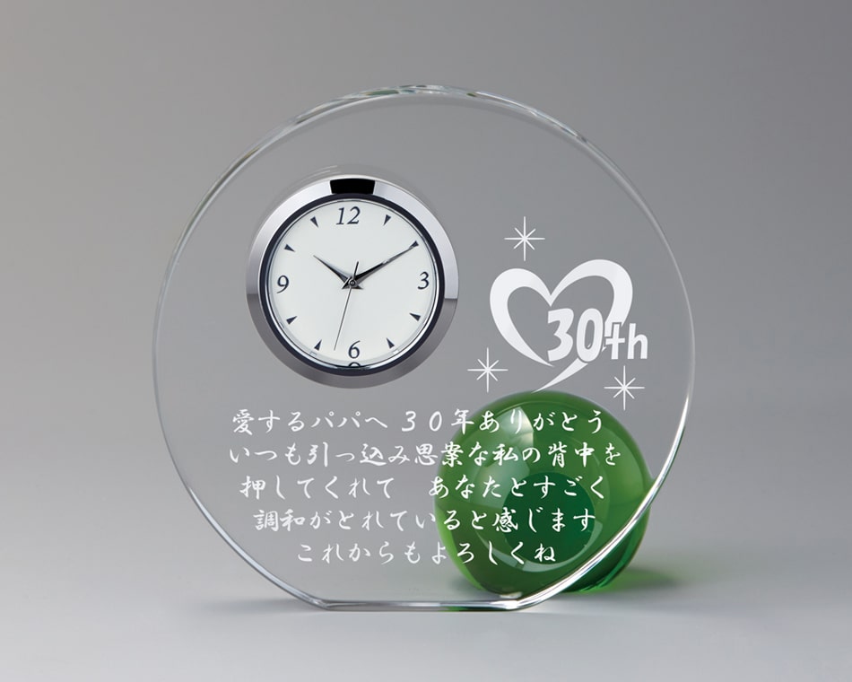光学ガラス製置時計：ZE-355-4