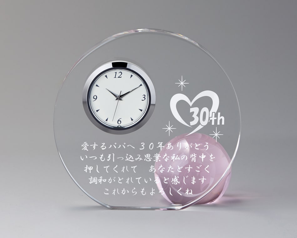 光学ガラス製置時計：ZE-355-5