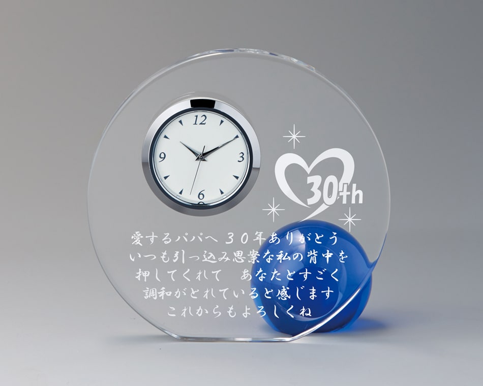 光学ガラス製置時計：ZE-355-6